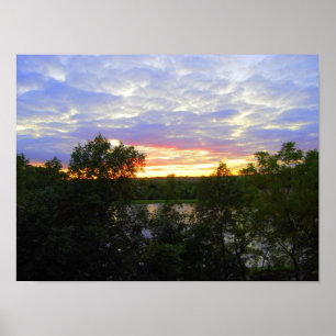 Poster Coucher de soleil sur Stilwell Pond (16x12)