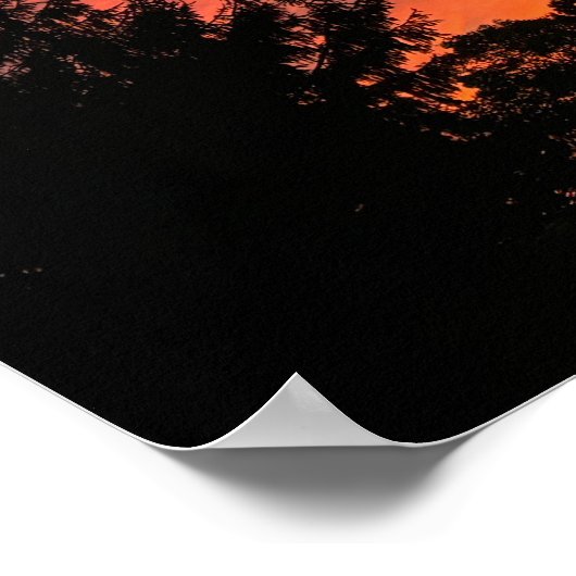 Poster Coucher de soleil sur un champ (Coin)