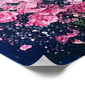 Poster Coucher de soleil sur un ruisseau serein et des ar (Coin)