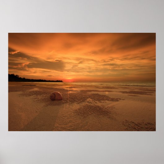 Poster Coucher De Soleil Sur Une Plage Thaï (Devant)