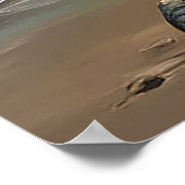 Poster Coucher de soleil sur une plage tranquille avec un (Coin)