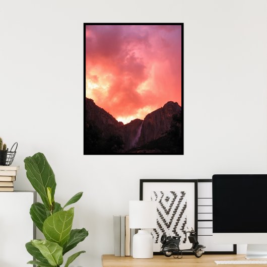 Poster Coucher de soleil sur Upper Falls (Bureau à domicile)