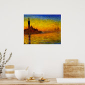 Poster Coucher de soleil sur Venise par Claude Monet Prin (Cuisine)