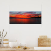Poster Coucher de soleil sur West Lake Panorama (Cuisine)