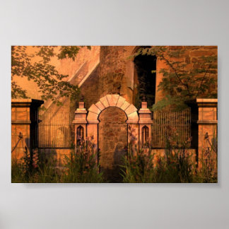 Poster Coucher de soleil toscan