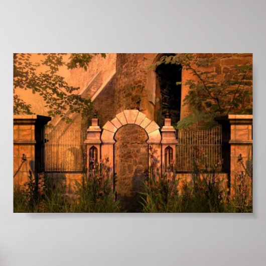 Poster Coucher de soleil toscan (Devant)