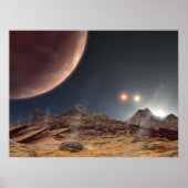 Poster Coucher de soleil triple (Devant)