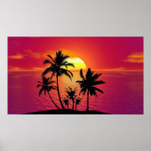 Poster Coucher de soleil tropical (Devant)