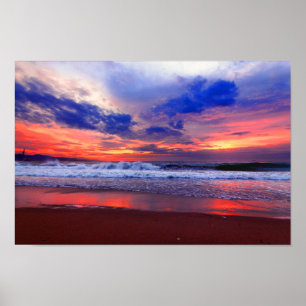 Poster Coucher de soleil tropical
