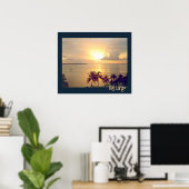 Poster Coucher de soleil tropical (Bureau à domicile)