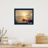 Poster Coucher de soleil tropical (Cuisine)