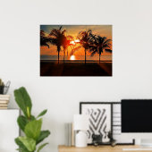Poster Coucher de soleil tropical (Bureau à domicile)