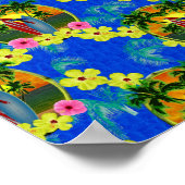 Poster Coucher de soleil tropical (Coin)