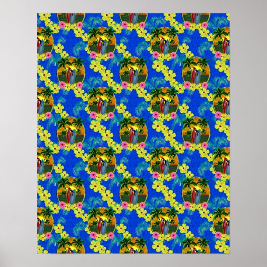 Poster Coucher de soleil tropical (Devant)