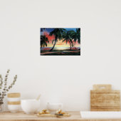Poster Coucher de soleil tropical de Key West Florida (Cuisine)