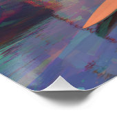 Poster Coucher de soleil tropical rêveur avec reflets de (Coin)