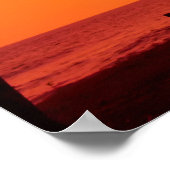 Poster Coucher de soleil tropical : Silhouette de palme s (Coin)