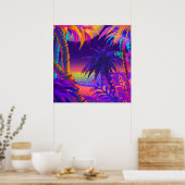 Poster Coucher de soleil tropical sur Titan (Cuisine)