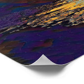 Poster Coucher de soleil turquoise (Coin)