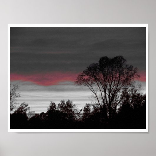 Poster Coucher de soleil unique (Devant)