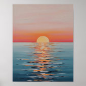 Poster Coucher De Soleil Vibrant Sur Des Eaux Tranquilles (Devant)