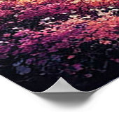 Poster Coucher de soleil vibrant sur les vagues de l'océa (Coin)