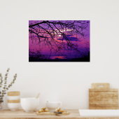 Poster Coucher de soleil violet (Cuisine)