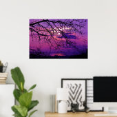 Poster Coucher de soleil violet (Bureau à domicile)