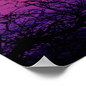 Poster Coucher de soleil violet (Coin)
