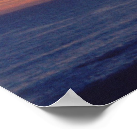 Poster Coucher de soleil violet (Coin)