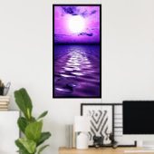 Poster Coucher de soleil violet (Bureau à domicile)