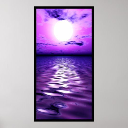 Poster Coucher de soleil violet (Devant)
