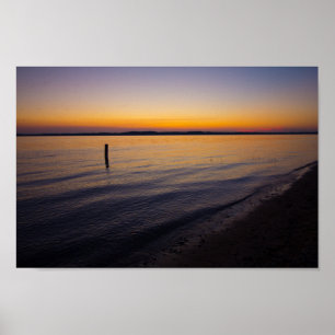 Poster Coucher de soleil, Yuba, Michigan