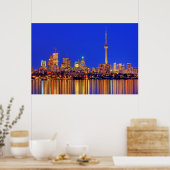 Poster Coucher de ville de Toronto la nuit (Cuisine)