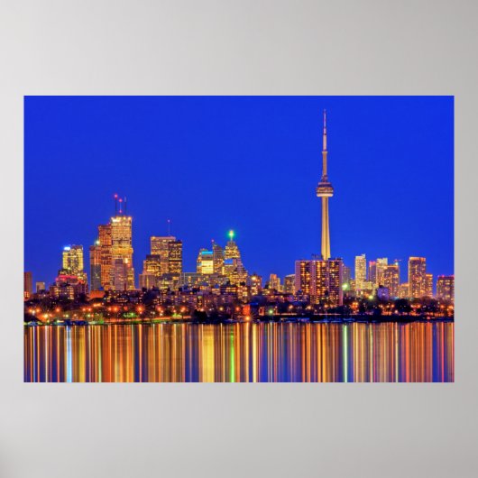 Poster Coucher de ville de Toronto la nuit (Devant)