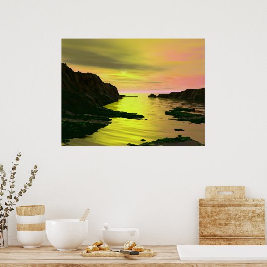 Poster Coucher du soleil (Cuisine)