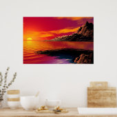 Poster Coucher du soleil (Cuisine)