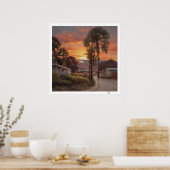 Poster Coucher du soleil (Cuisine)