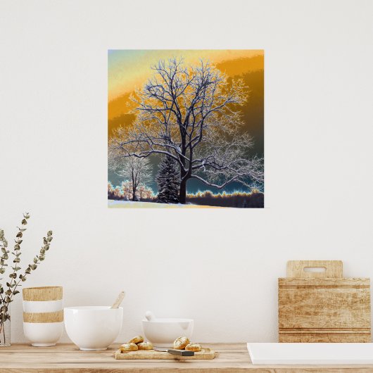 Poster Coucher du soleil (Cuisine)