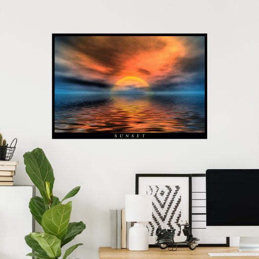 Poster Coucher du soleil (Bureau à domicile)
