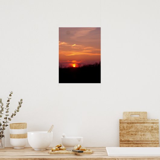 Poster Coucher du soleil (Cuisine)
