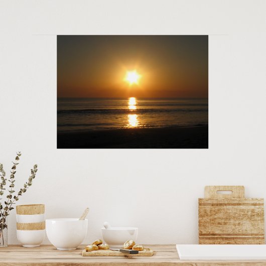 Poster coucher du soleil, (Cuisine)