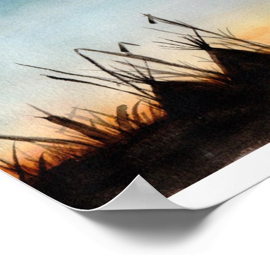 Poster Coucher du soleil (Coin)