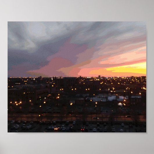 Poster coucher du soleil - 6 avril 2018 19h34. (Devant)