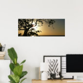 Poster Coucher du soleil à travers les arbres II Photogra (Bureau à domicile)