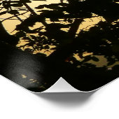 Poster Coucher du soleil à travers les arbres II Photogra (Coin)