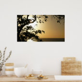 Poster Coucher du soleil à travers les arbres II Photogra (Cuisine)