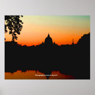 Poster Coucher du soleil à Ville du Vatican