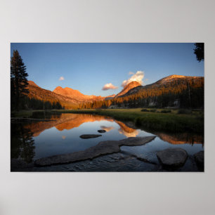 Poster Coucher du soleil Alpenglow de pré de McClure -