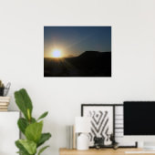 Poster coucher du soleil dans le désert. (Bureau à domicile)
